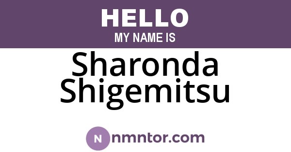 Sharonda Shigemitsu