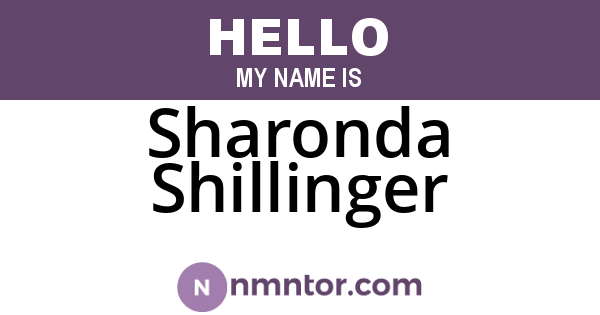 Sharonda Shillinger