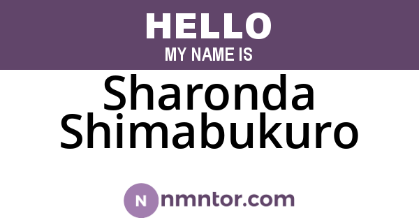 Sharonda Shimabukuro