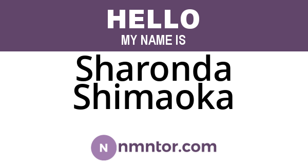 Sharonda Shimaoka