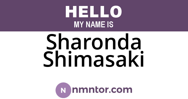 Sharonda Shimasaki