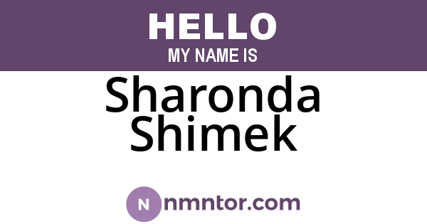 Sharonda Shimek