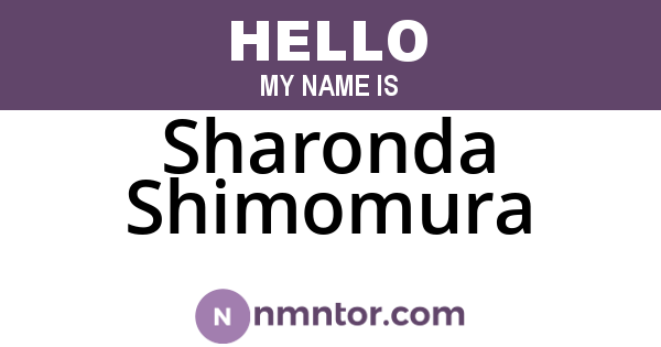 Sharonda Shimomura