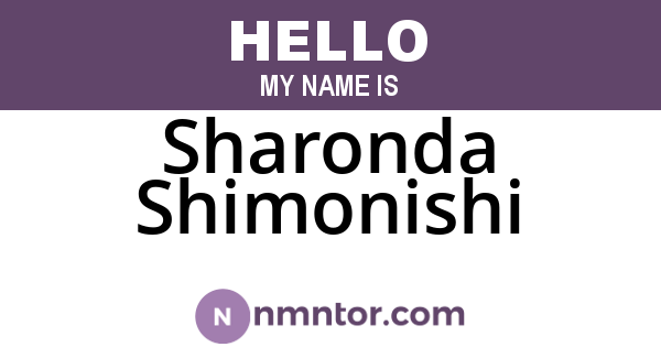 Sharonda Shimonishi