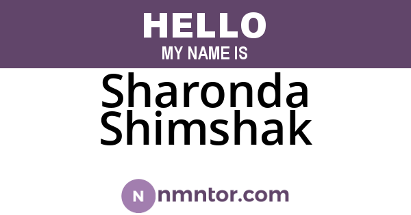 Sharonda Shimshak