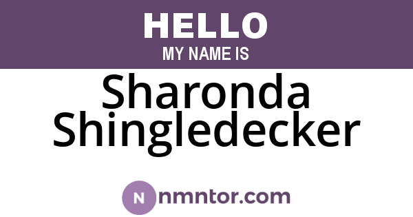 Sharonda Shingledecker