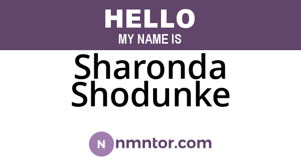 Sharonda Shodunke
