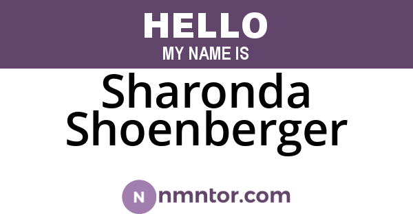 Sharonda Shoenberger