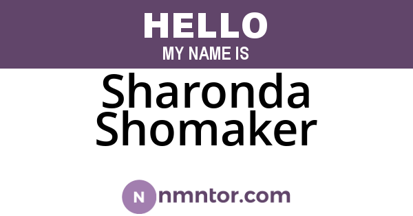 Sharonda Shomaker