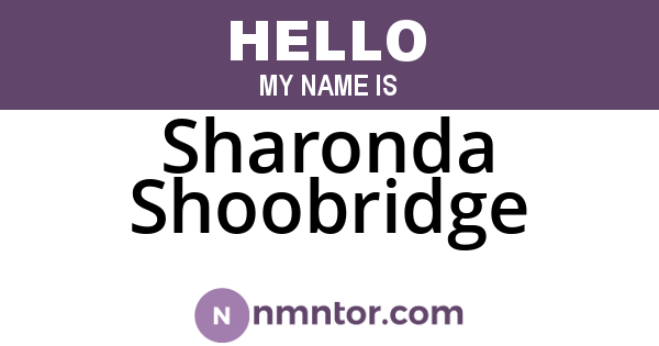 Sharonda Shoobridge