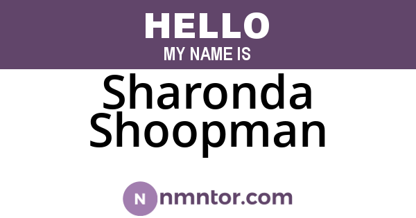 Sharonda Shoopman