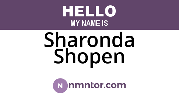 Sharonda Shopen