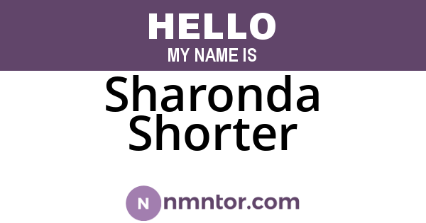 Sharonda Shorter