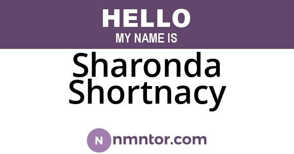 Sharonda Shortnacy
