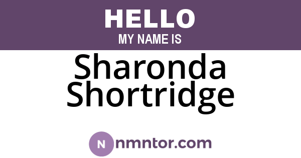 Sharonda Shortridge
