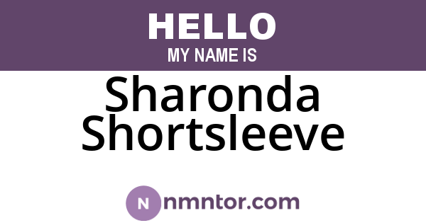 Sharonda Shortsleeve
