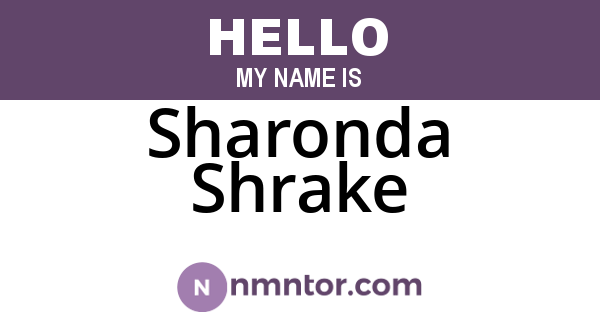 Sharonda Shrake