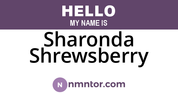 Sharonda Shrewsberry