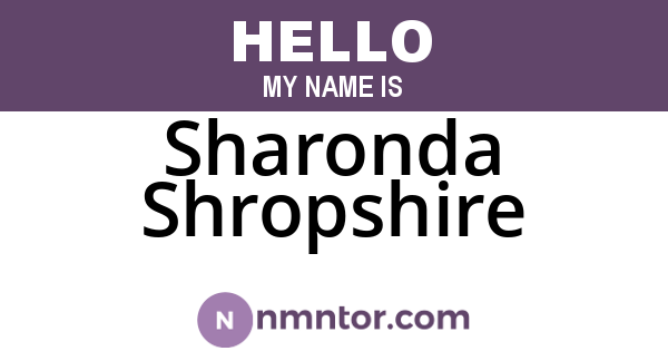 Sharonda Shropshire