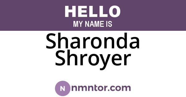Sharonda Shroyer