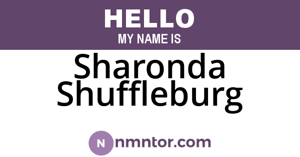Sharonda Shuffleburg