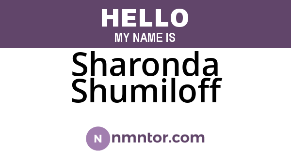 Sharonda Shumiloff