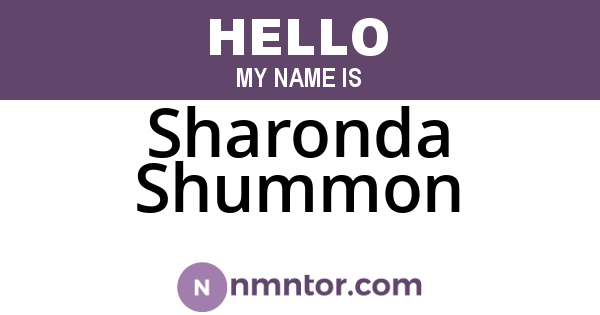 Sharonda Shummon