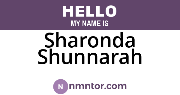 Sharonda Shunnarah