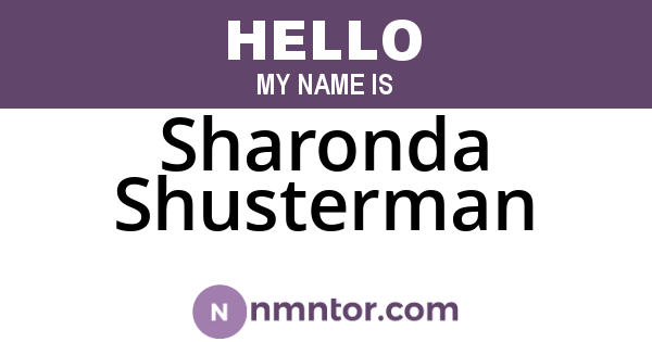 Sharonda Shusterman