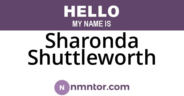 Sharonda Shuttleworth