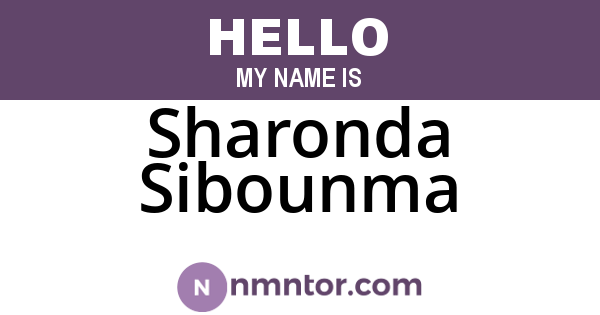 Sharonda Sibounma
