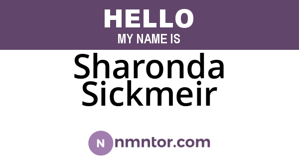 Sharonda Sickmeir