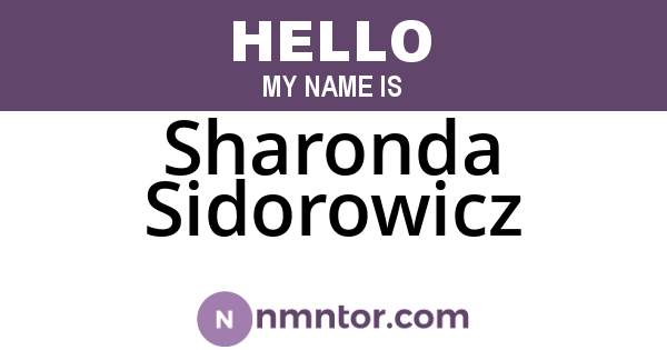 Sharonda Sidorowicz