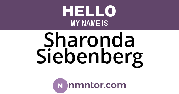 Sharonda Siebenberg