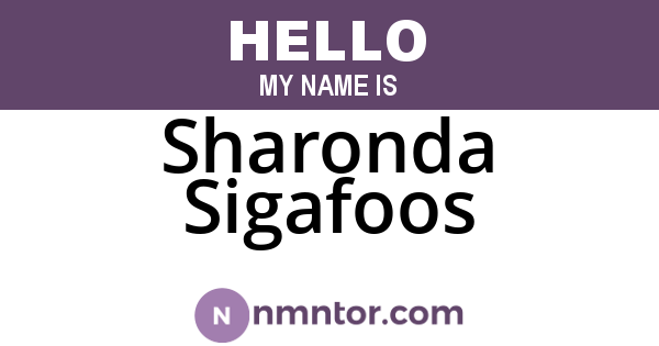 Sharonda Sigafoos