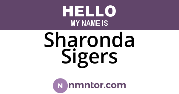 Sharonda Sigers