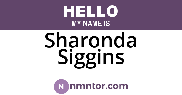 Sharonda Siggins
