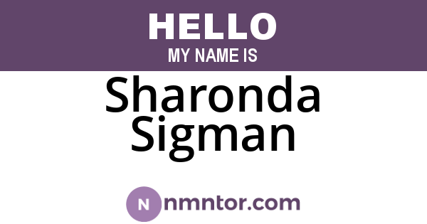 Sharonda Sigman