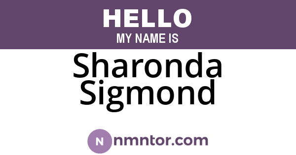 Sharonda Sigmond