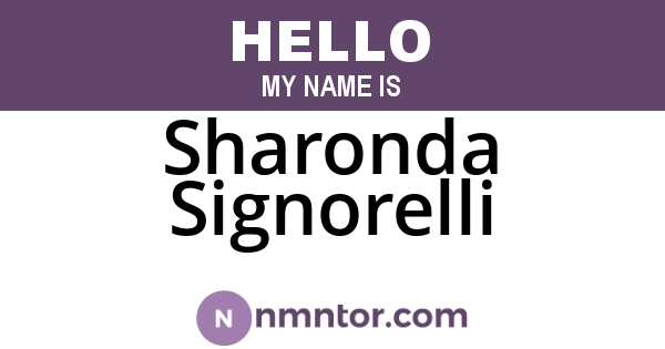 Sharonda Signorelli
