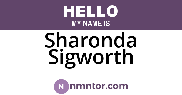 Sharonda Sigworth