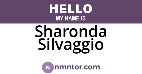 Sharonda Silvaggio
