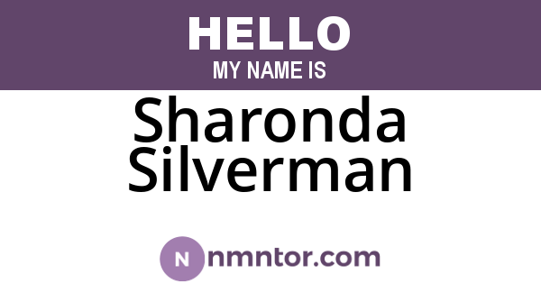 Sharonda Silverman