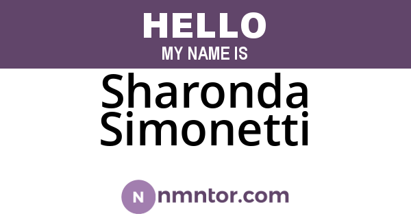 Sharonda Simonetti
