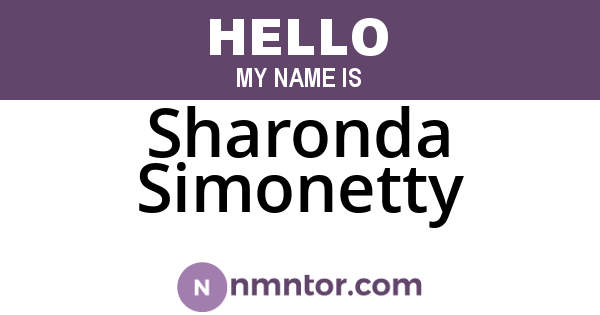 Sharonda Simonetty