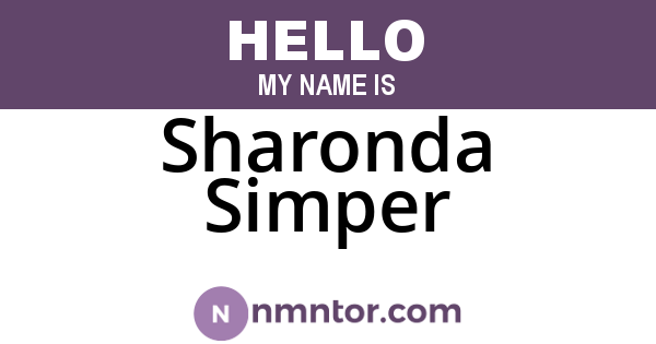 Sharonda Simper