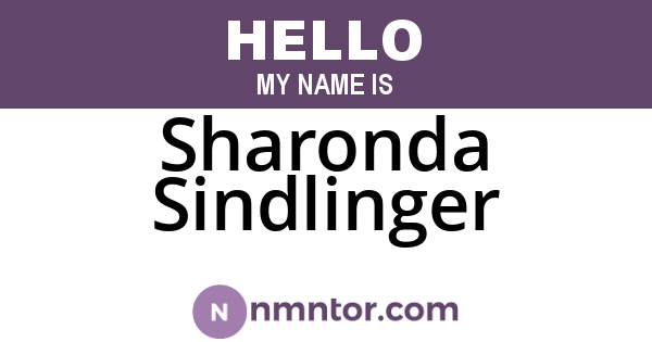 Sharonda Sindlinger