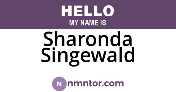 Sharonda Singewald
