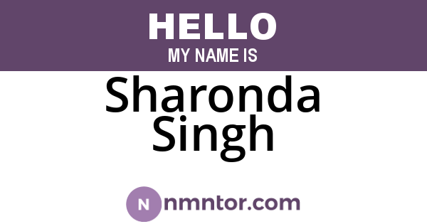 Sharonda Singh