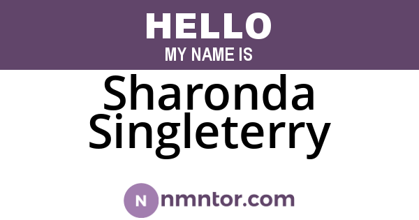 Sharonda Singleterry